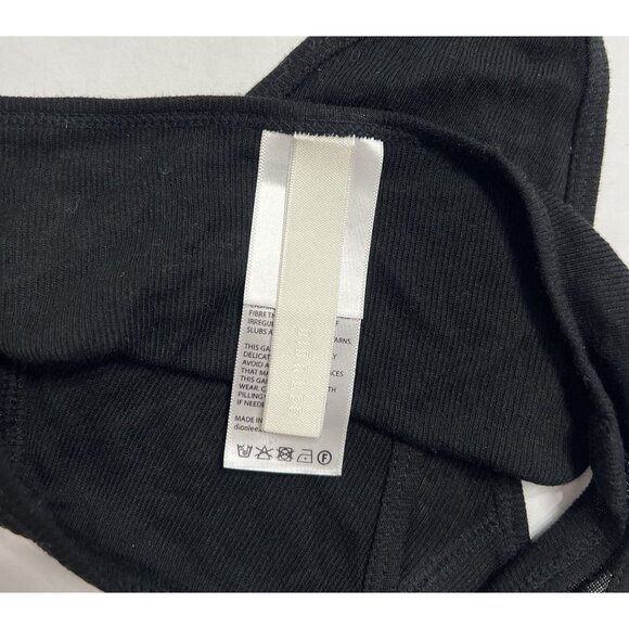 Dion Lee High Cut Micro Rib Bikini Bottoms in Black - Picture 3 of 4